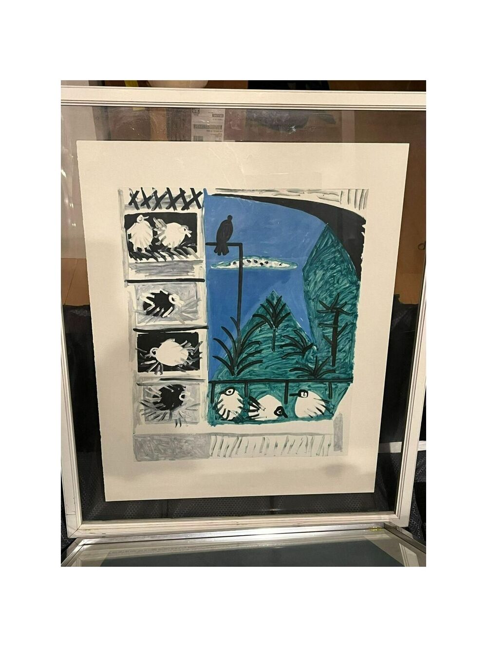 Vintage MCM Picasso Paysage aux pigeons / The Pigeons / Los pichones Lithograph